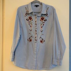 3 for 25! Tommy Hilfiger Striped Embroidered Long Sleeve Button Down Shirt, M